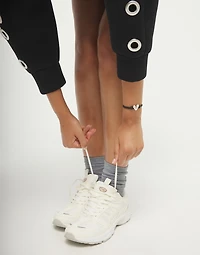 Black elastic thread bracelet with heart