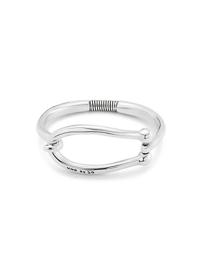 Bangle bracelet with large link