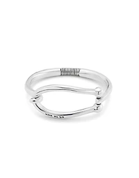 Bangle bracelet with large link