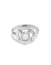 Bangle bracelet with a pearl