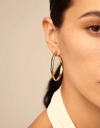Open hoop earrings
