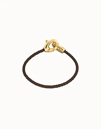 leather bracelet with interlocking carabiner