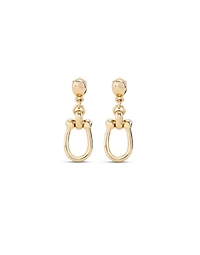 Drop earrings with medium sized link