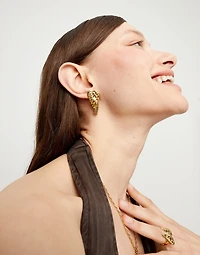 Earrings with wing design