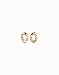 Oval link shape stud earrings