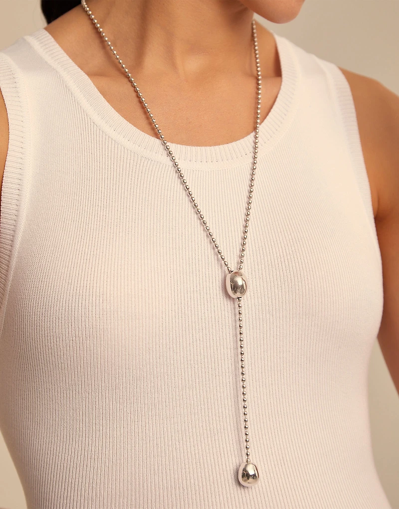 Long adjustable chain necklace