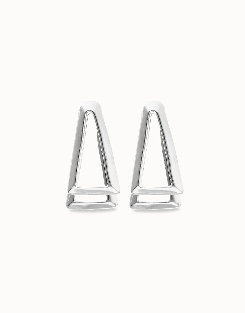 Double triangular earrings