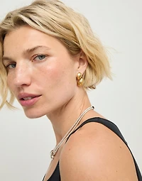 Chunky Double Teardrop Earrings