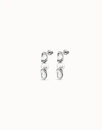 Drop earrings with a central pearl