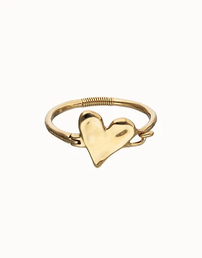 Bangle bracelet with heart detail