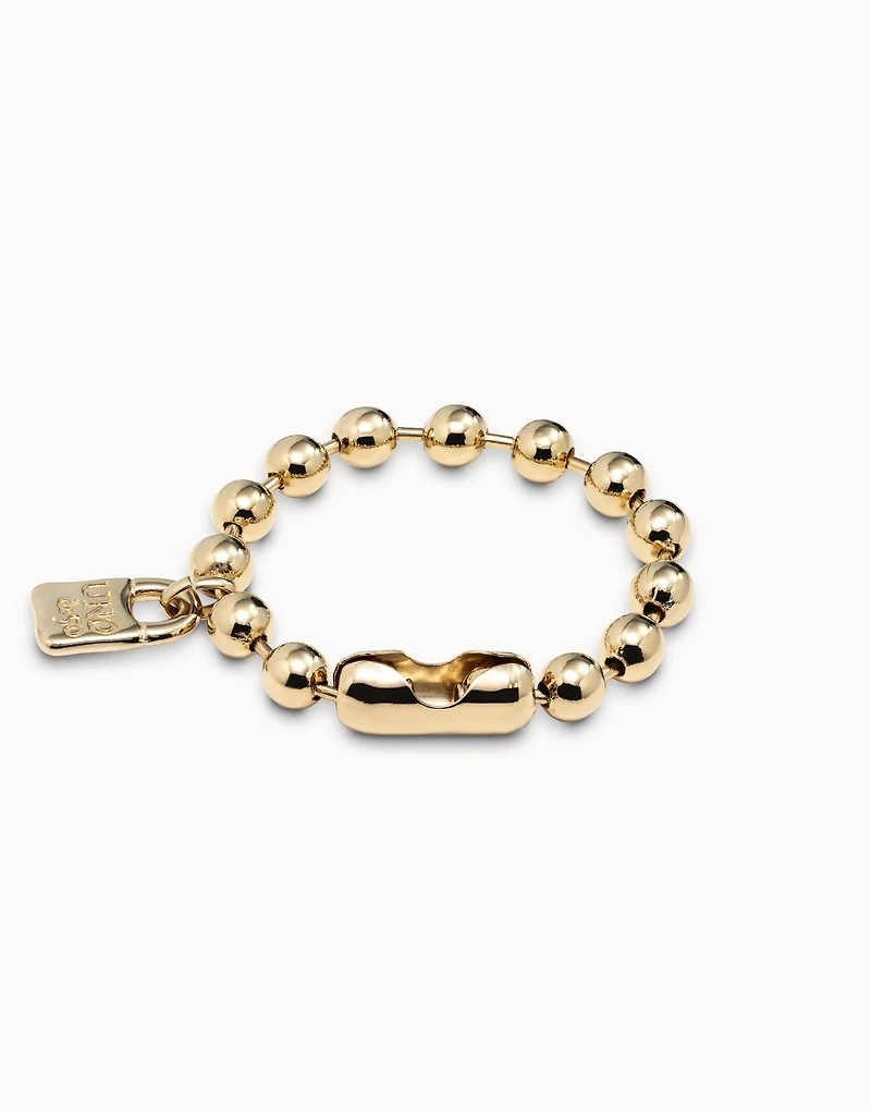 Beaded bracelet with a padlock charm