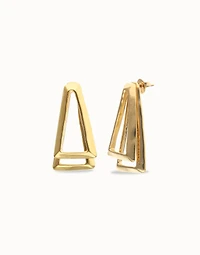 Double triangular earrings