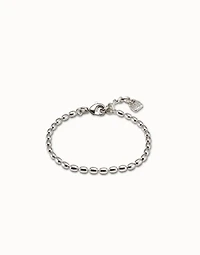 Oval link chain charm bracelet