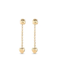 Drop earrings with small hearts