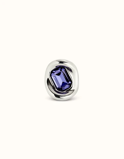 Ring with purple crystal