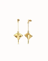 Manta ray-shaped drop earrings