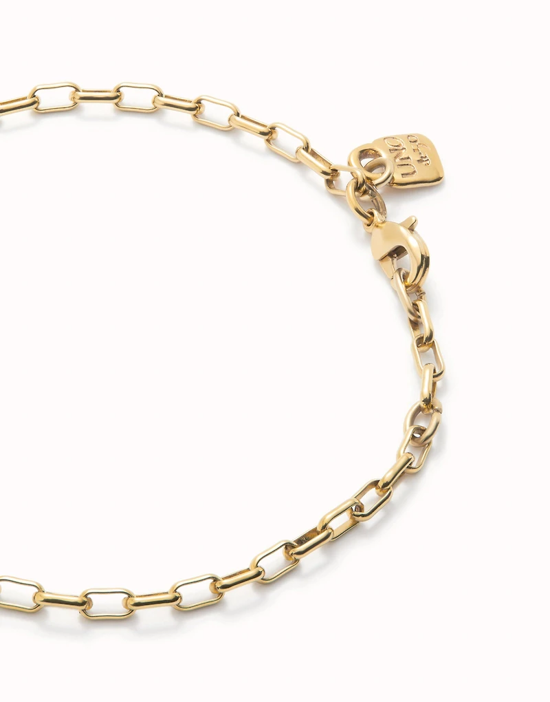 Mid-sized link charm chain bracelet