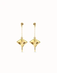 Manta ray-shaped drop earrings