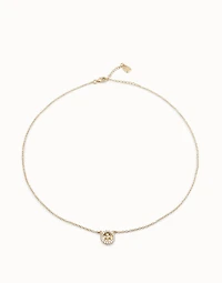 Chain pendant necklace with buttton