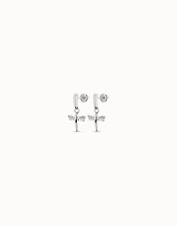Dragonfly shaped earrings with topaz
