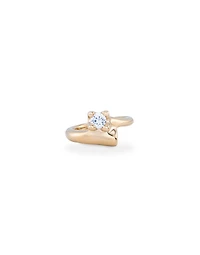 Ring with white cubic zirconia