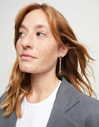 Drop earrings with bead shaped links