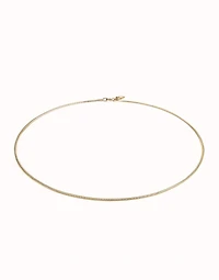 Flat chain charm necklace