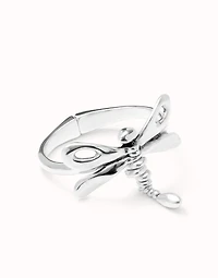 Bangle bracelet with a dragonfly