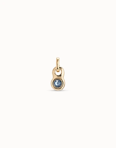 Round shaped Charm with a blue crystal