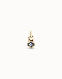 Round shaped Charm with a blue crystal