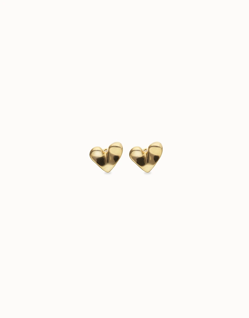 Heart piercing stud earrings