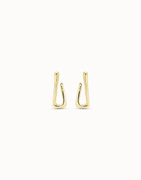 Link shaped hoop earrings