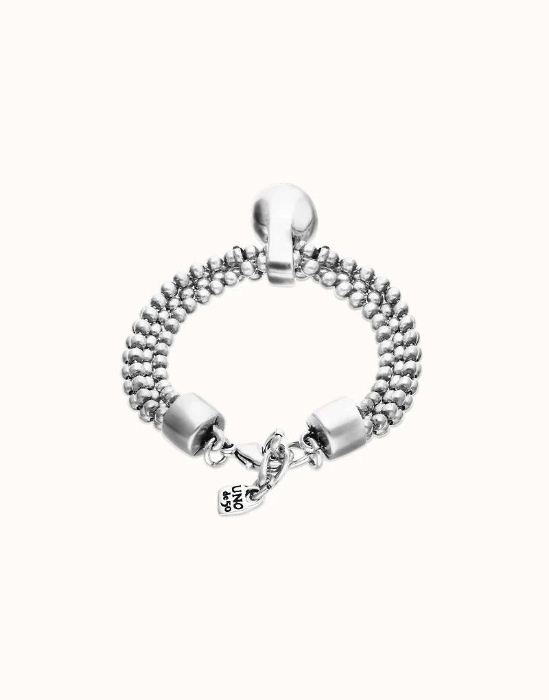 Bracelet with silver threads and large sphere