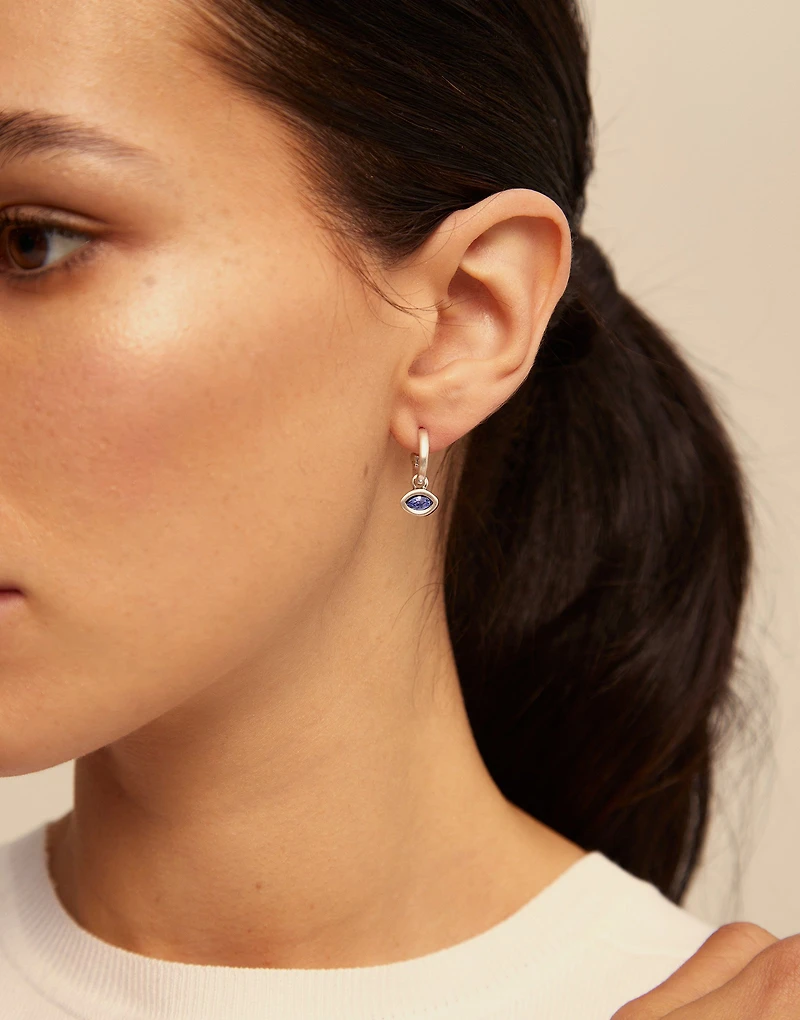 Single Hoop Charm With A Cristal