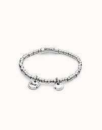 Beaded stretch bracelet with charms