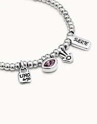 Beaded bracelet with charms