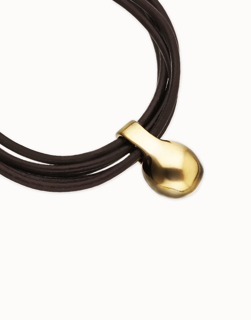 Leather bracelet with sphere