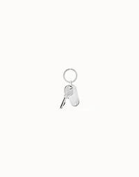 Sterling silver-plated key key-ring