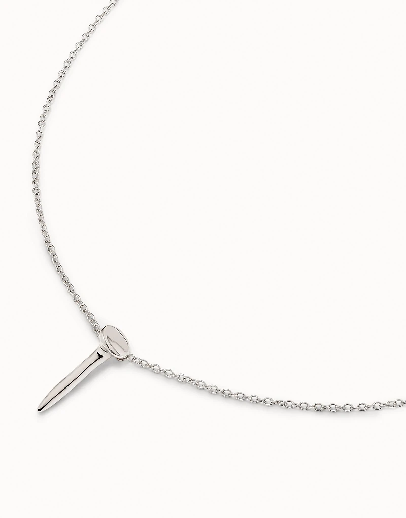 Short  chain pendant necklace  with nail