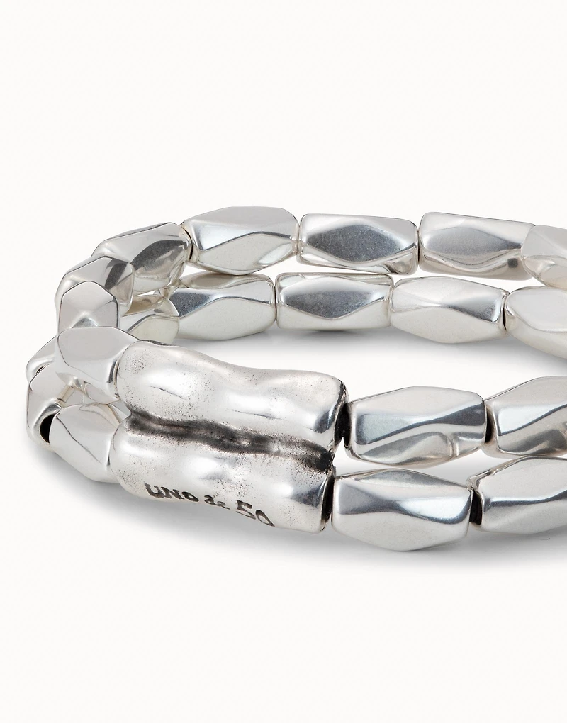 Double strand beaded stretch bracelet