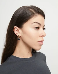 Drop earrings with two murano glass beads