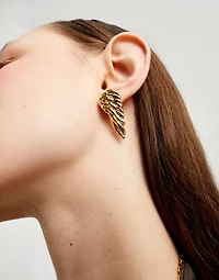 Earrings with wing design