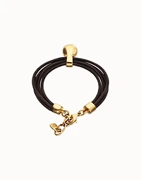 Leather bracelet with sphere