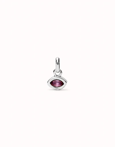 Charm with pink crystal