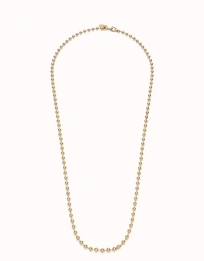 Long beaded chain charm necklace