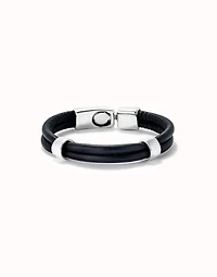 Double strand leather bracelet