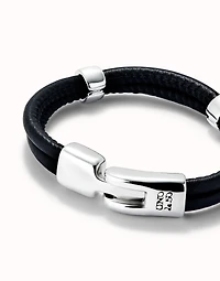 Double strand leather bracelet