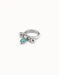 Wide ring with textured finish