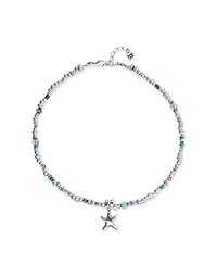 Necklace with crystals and small starfish