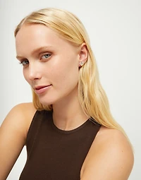 Heart piercing stud earrings